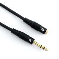 EXTENSIÓN DE AUDÍFONOS 1 PLUG 1/4 TRS X 1 JACK 3.5MM TRS | EASMSF - Imagen 2