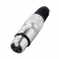 CONECTOR XLR TIPO HEMBRA ACABADO METÁLICO | XLR3FX