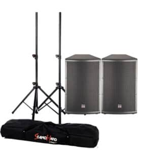 Audio Combo con Cabinas 10" + Par de trípodes - Envío Gratis