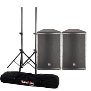 Audio Combo con Cabinas 12" + Par de trípodes - Envío Gratis