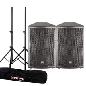 Audio Combo con Cabinas 15" + Par de trípodes - Envío Gratis