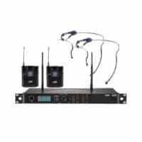 Micrófono inalámbrico dual: (2) Mic de diadema + (2) Bodypack | RU-901DU + CM214ULIF